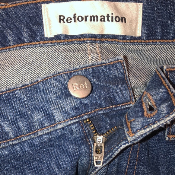 REFORMATION Julia High Cigarette Jean in Baltic - Picture 3 of 6